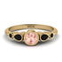 Bezel Symmetrical Morganite Ring - Ivy No. 907