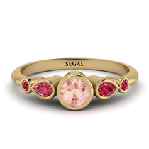 Bezel Symmetrical Morganite Ring - Ivy No. 910 image 1