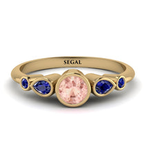 Bezel Symmetrical Morganite Ring - Ivy No. 913 image 1