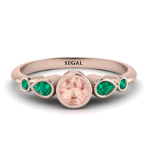 Bezel Symmetrical Morganite Ring - Ivy No. 905 image 1