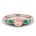 Bezel Symmetrical Morganite Ring - Ivy No. 905 image 1