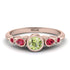 Bezel Symmetrical Peridot Ring - Ivy No. 611