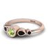 Bezel Symmetrical Peridot Ring - Ivy No. 608