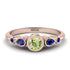 Bezel Symmetrical Peridot Ring - Ivy No. 614