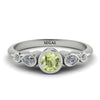 Bezel Symmetrical Peridot Ring - Ivy No. 603