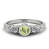 Bezel Symmetrical Peridot Ring - Ivy No. 603