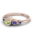 Bezel Symmetrical Peridot Ring - Ivy No. 614