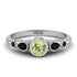 Bezel Symmetrical Peridot Ring - Ivy No. 609