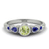 Bezel Symmetrical Peridot Ring - Ivy No. 615