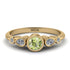 Bezel Symmetrical Peridot Ring - Ivy No. 601
