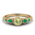 Bezel Symmetrical Peridot Ring - Ivy No. 604