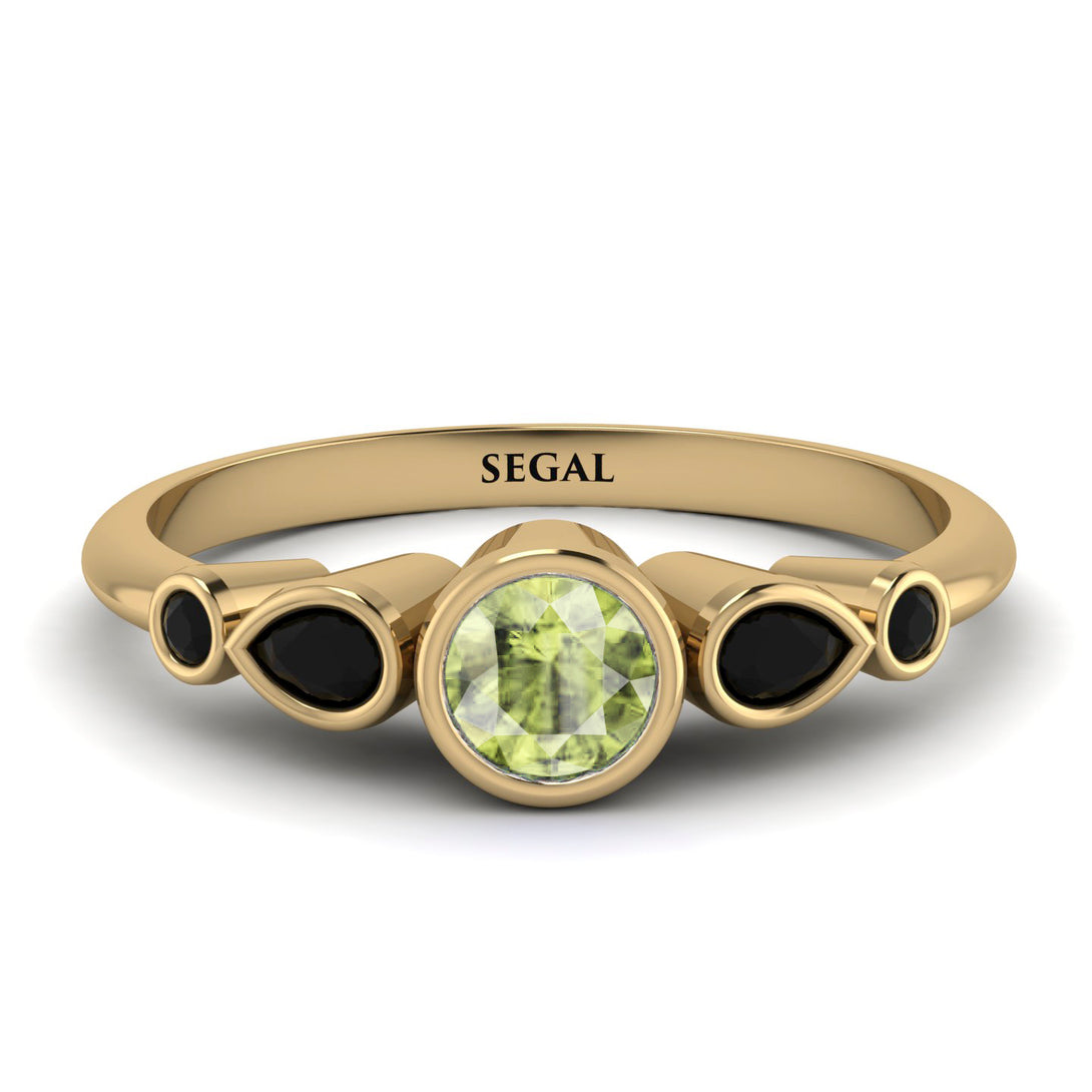Bezel Symmetrical Peridot Ring - Ivy No. 607