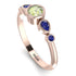 Bezel Symmetrical Peridot Ring - Ivy No. 614