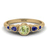 Bezel Symmetrical Peridot Ring - Ivy No. 613