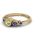 Bezel Symmetrical Peridot Ring - Ivy No. 613