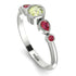 Bezel Symmetrical Peridot Ring - Ivy No. 612