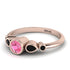 Bezel Symmetrical Pink Moissanite Ring - Ivy No. 808