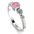 Bezel Symmetrical Pink Moissanite Ring - Ivy No. 803