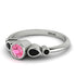 Bezel Symmetrical Pink Moissanite Ring - Ivy No. 809 image 2