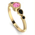 Bezel Symmetrical Pink Moissanite Ring - Ivy No. 807