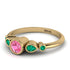 Bezel Symmetrical Pink Moissanite Ring - Ivy No. 804 image 2