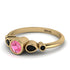 Bezel Symmetrical Pink Moissanite Ring - Ivy No. 807