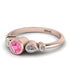 Bezel Symmetrical Pink Moissanite Ring - Ivy No. 802 image 2