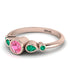 Bezel Symmetrical Pink Moissanite Ring - Ivy No. 805
