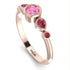 Bezel Symmetrical Pink Moissanite Ring - Ivy No. 811 image 3