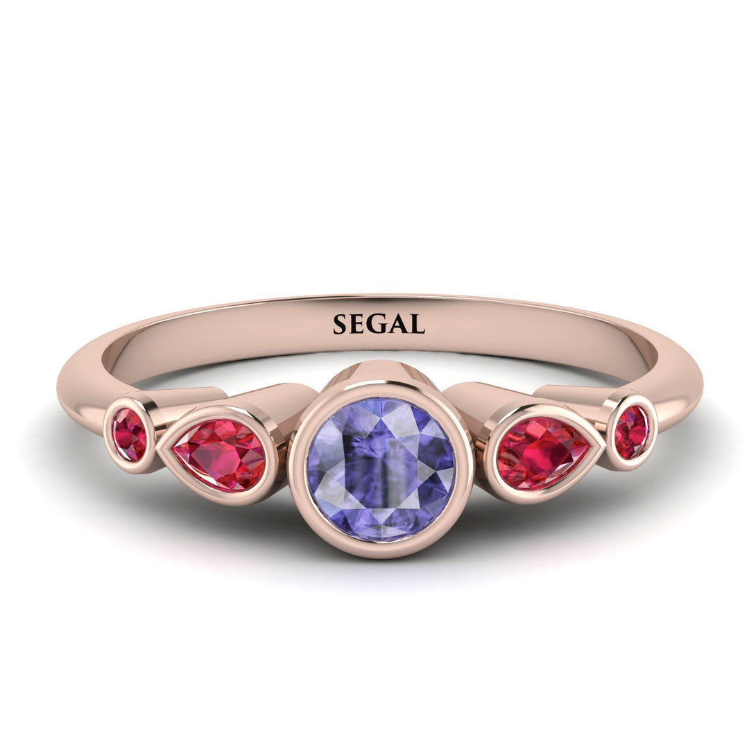 Bezel Symmetrical Tanzanite Ring - Ivy No. 211