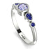Bezel Symmetrical Tanzanite Ring - Ivy No. 215