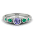 Bezel Symmetrical Tanzanite Ring - Ivy No. 206