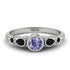 Bezel Symmetrical Tanzanite Ring - Ivy No. 209
