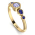 Bezel Symmetrical Tanzanite Ring - Ivy No. 213