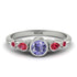 Bezel Symmetrical Tanzanite Ring - Ivy No. 212