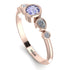 Bezel Symmetrical Tanzanite Ring - Ivy No. 202