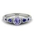 Bezel Symmetrical Tanzanite Ring - Ivy No. 215