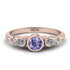 Bezel Symmetrical Tanzanite Ring - Ivy No. 202
