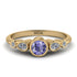 Bezel Symmetrical Tanzanite Ring - Ivy No. 201