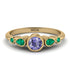 Bezel Symmetrical Tanzanite Ring - Ivy No. 204
