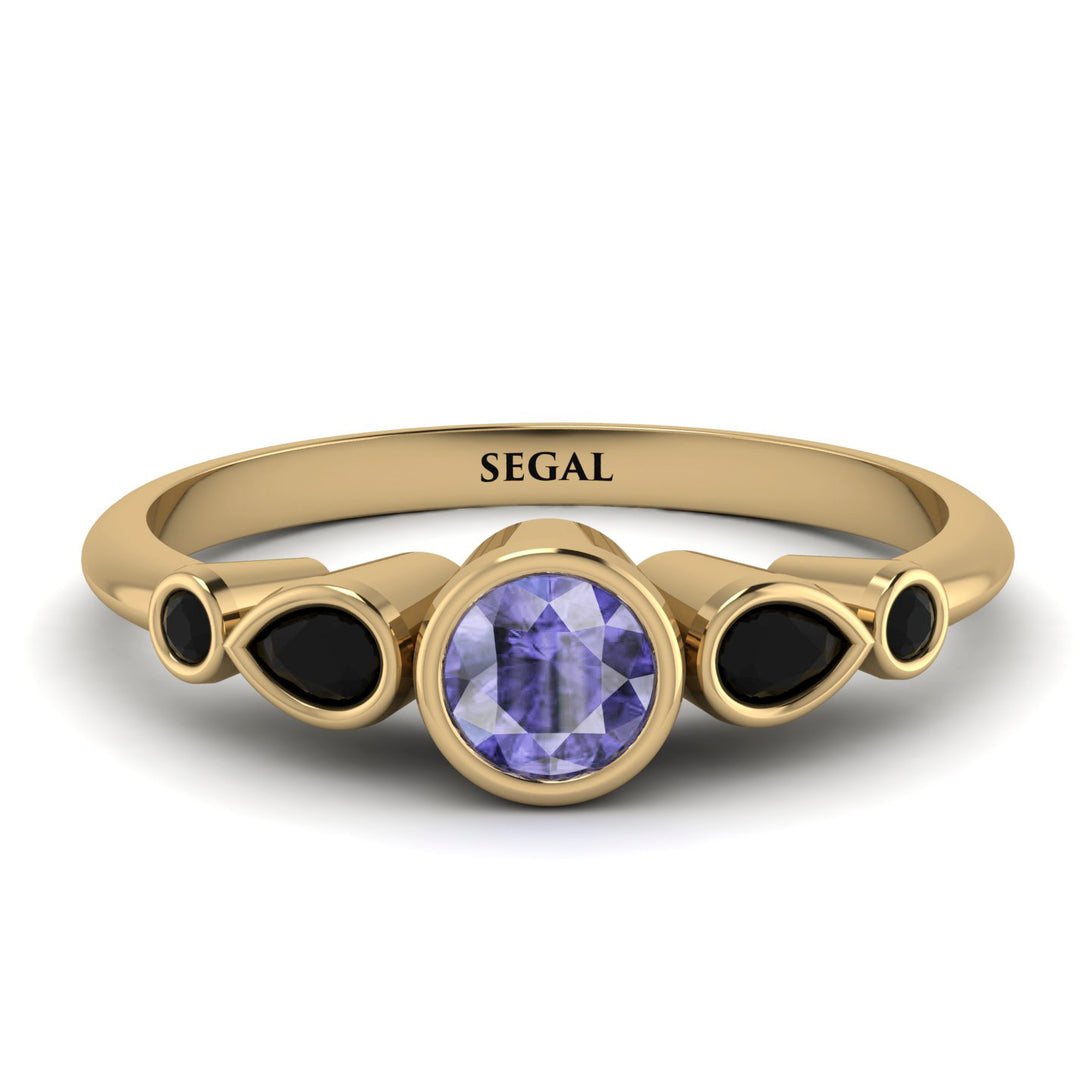 Bezel Symmetrical Tanzanite Ring - Ivy No. 207