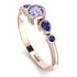 Bezel Symmetrical Tanzanite Ring - Ivy No. 214