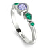 Bezel Symmetrical Tanzanite Ring - Ivy No. 206