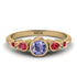 Bezel Symmetrical Tanzanite Ring - Ivy No. 210