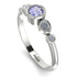 Bezel Symmetrical Tanzanite Ring - Ivy No. 203
