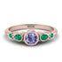 Bezel Symmetrical Tanzanite Ring - Ivy No. 205