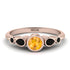 Bezel Symmetrical Yellow Diamond Ring - Ivy No. 1008 image 1