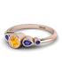 Bezel Symmetrical Yellow Diamond Ring - Ivy No. 1014 image 2