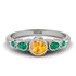 Bezel Symmetrical Yellow Diamond Ring - Ivy No. 1006 image 1