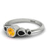 Bezel Symmetrical Yellow Diamond Ring - Ivy No. 1009 image 2